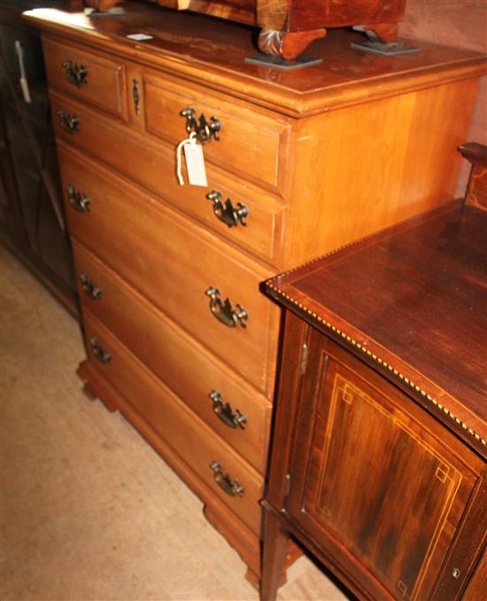 Reproduction cherry wood chest of drawers